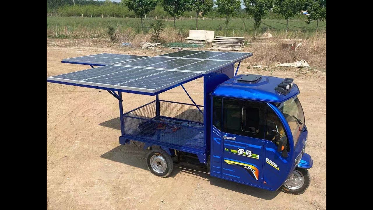 2021 new coming solar panels 3 wheel e-trikes electric tricycles tuk tuk e loader cargo rickshaw.