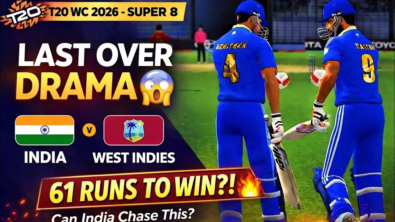 IND vs WI T20 World Cup Full Highlights 🔥 Last Over Thriller | GC5 V4.2