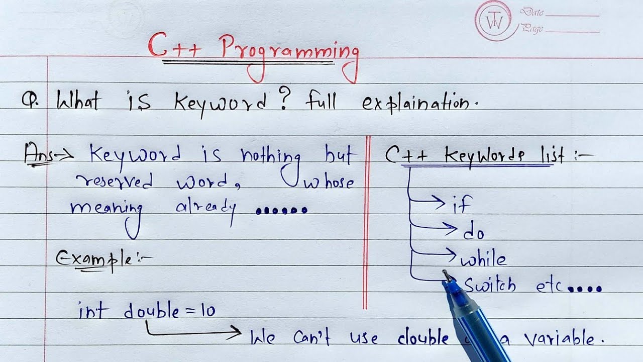 C++ Keywords | Learn Coding