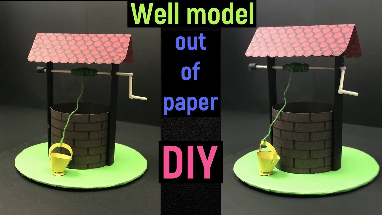 Water well working model - well model for science projects - DIY - paper model - diyas funplay