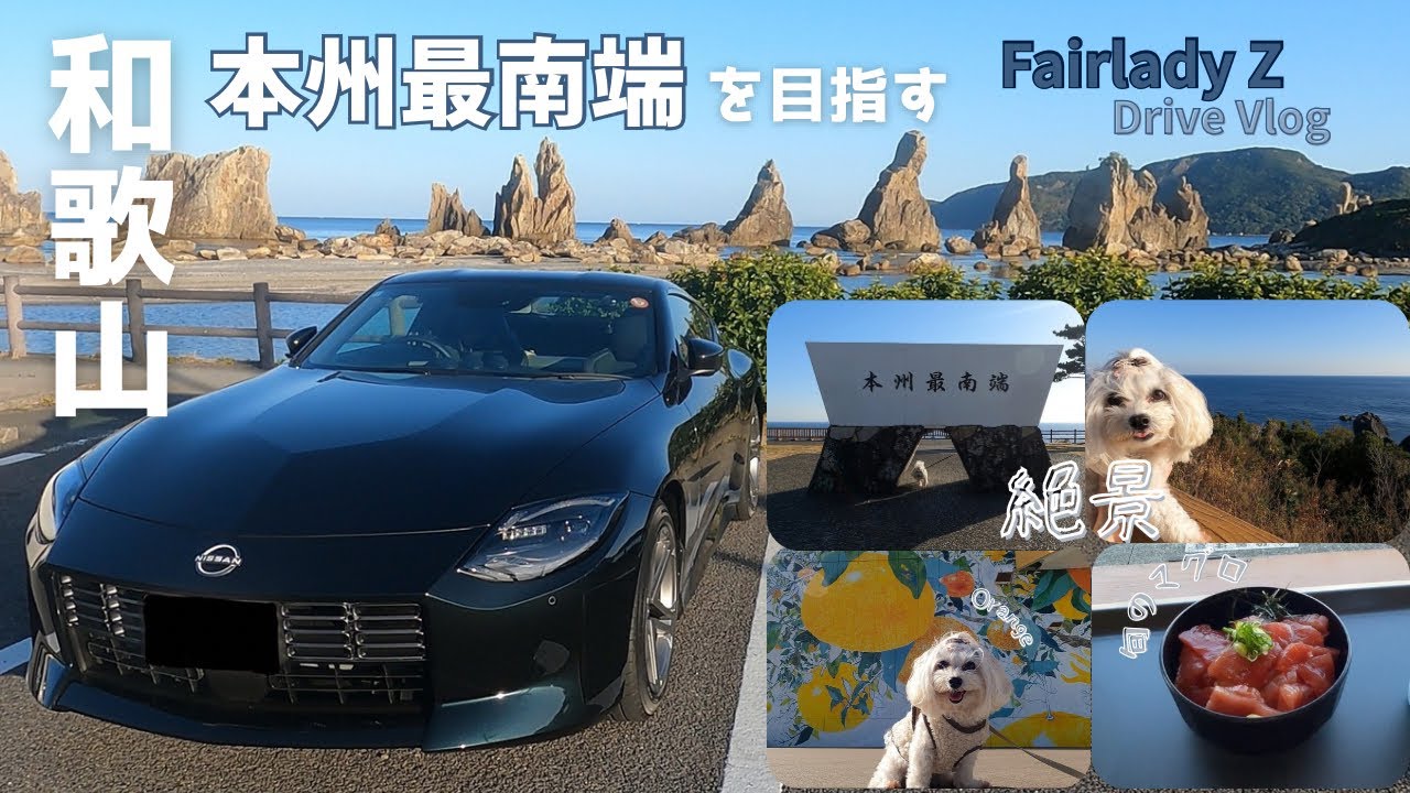 【絶景】フェアレディZで本州最南端へドライブ！【犬連れ】＊vlog＊