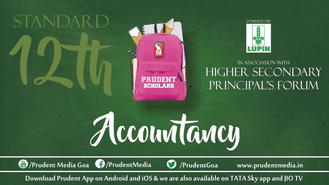 Prudent Scholars | 12th Accountancy | Death of the Partner - Part 1 | 081020