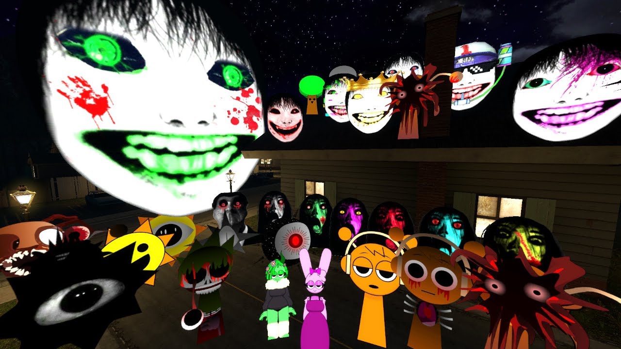 Nightmare Sprunki Family & Yoshie Family Chasing In Liminal Hotel | Gmod Nextbot Chase