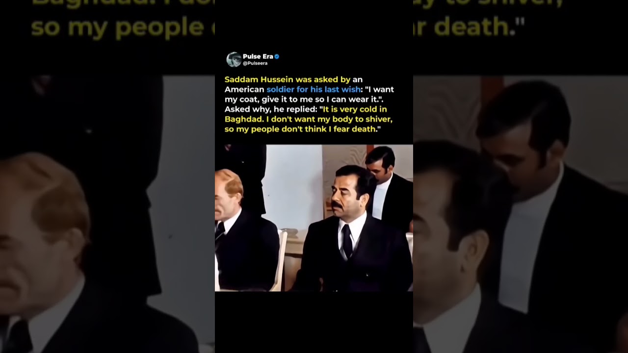 The Last Wish of Saddam Hussein That Shocked the World #shorts