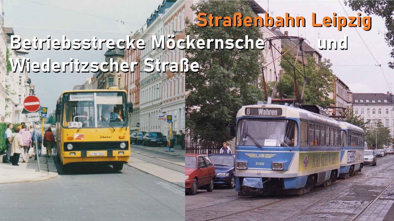Straßenbahn Leipzig: die Betriebsstrecke Wiederitzscher Straße Vergleich 2000-2025 Zeitreise Teil 1