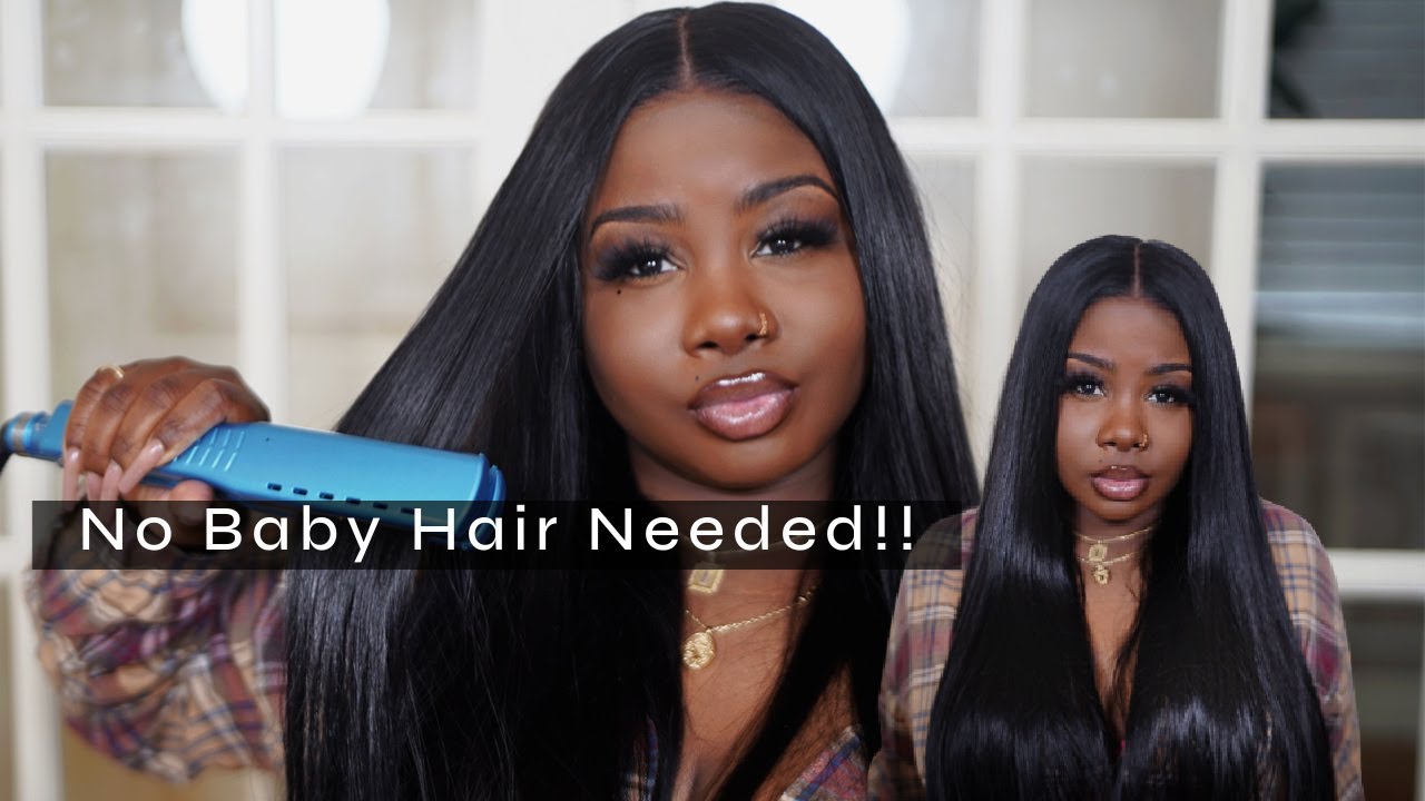 ♡ Flawless Jet Black Bustdown ! NO BABY HAIR 5x5 Lace Unit | WestKissHair