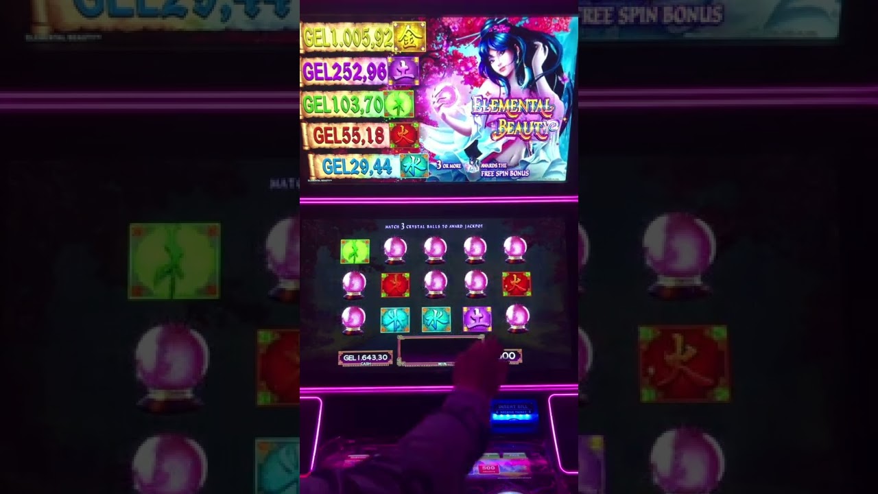 Elemental Beauty WINS FIRE JACKPOT on video slot machine game, huge payout worth 5000