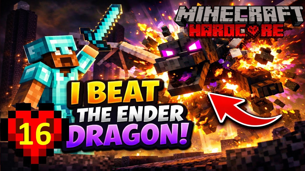 I Killed The Dragon! - Minecraft Hardcore | Episode 16