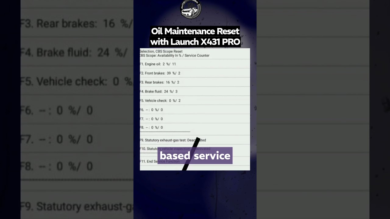 How to Reset Oil Maintenance on Your BMW Using Launch X431 Pro