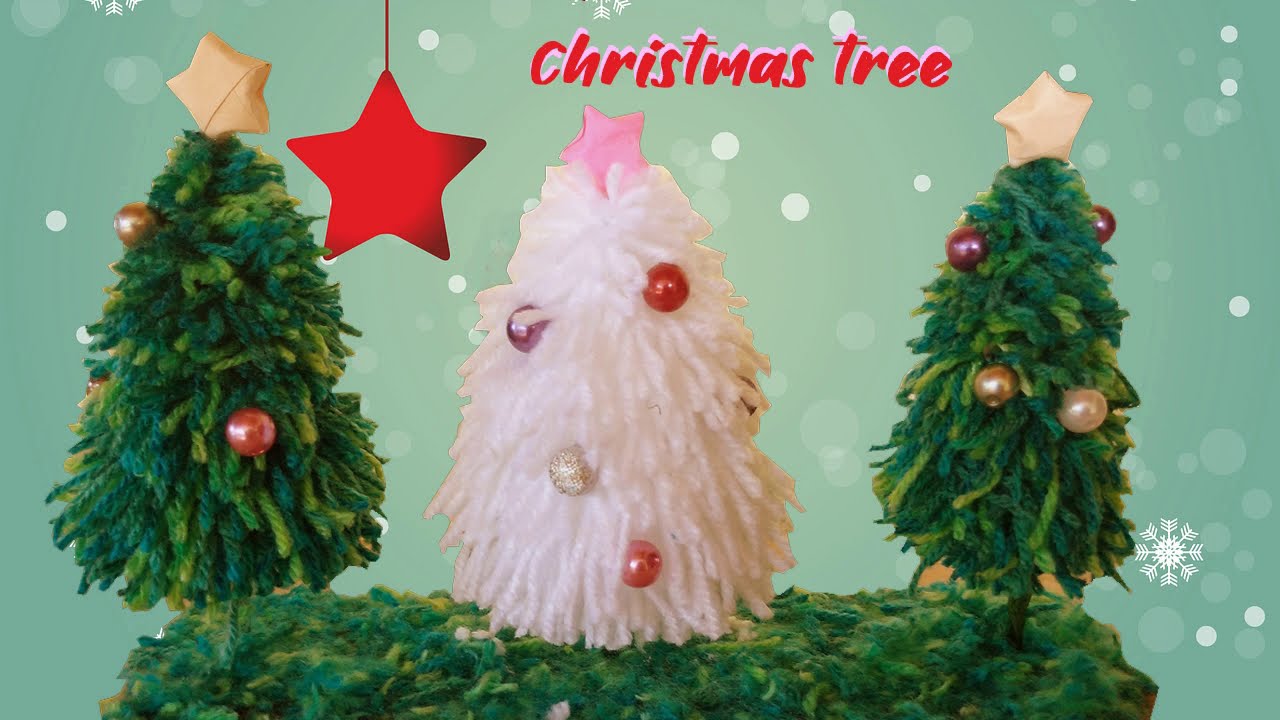 How to make a awesome christmas tree using Yarn ball.