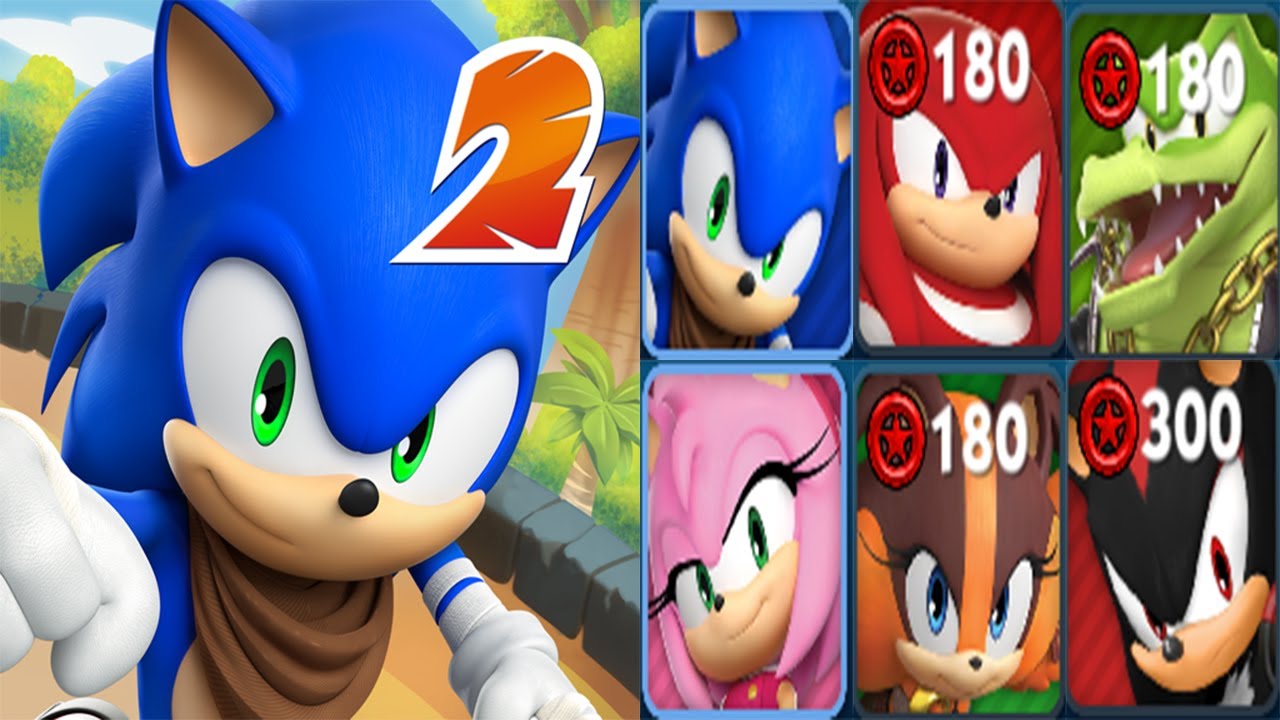 Sonic Dash 2: Sonic Boom - All Characters Unlocked - Shadow vs Sonic the Hedgehogs Gameplay