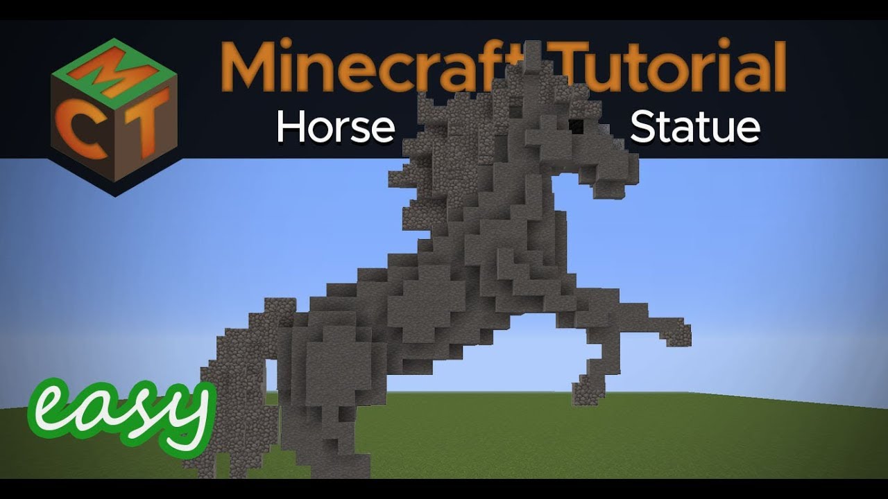 Как построить статую лошади в Minecraft