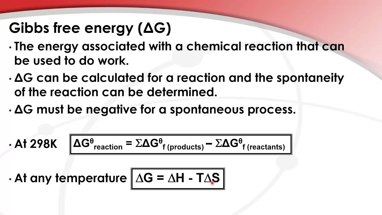 15.4.1 - 15.4.2 Spontaneity and Gibbs free energy (HL)