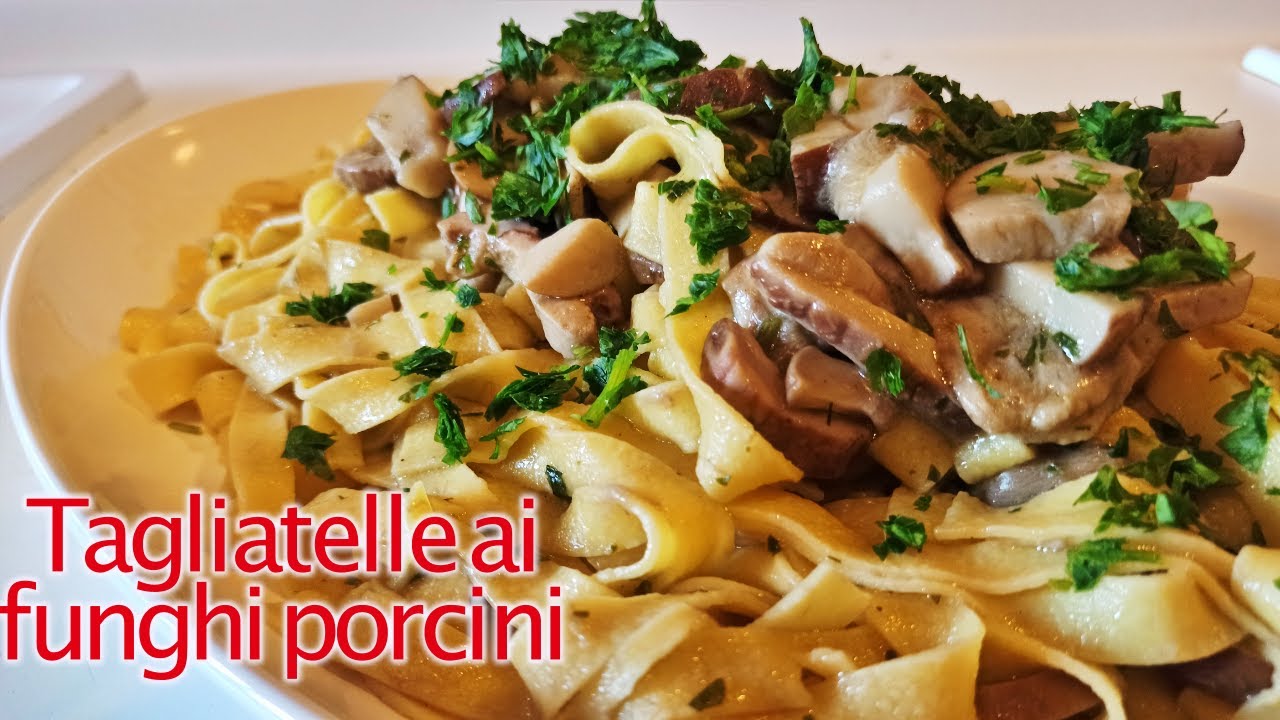 TAGLIATELLE ai FUNGHI PORCINI! Ricetta per pasta all'uovo con funghi Porcini freschi!
