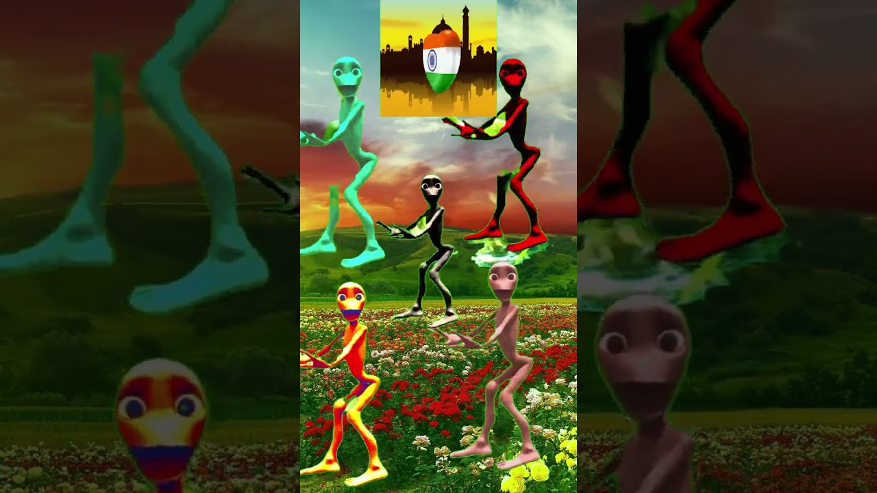 Japan alien dance hot  green alien dance 