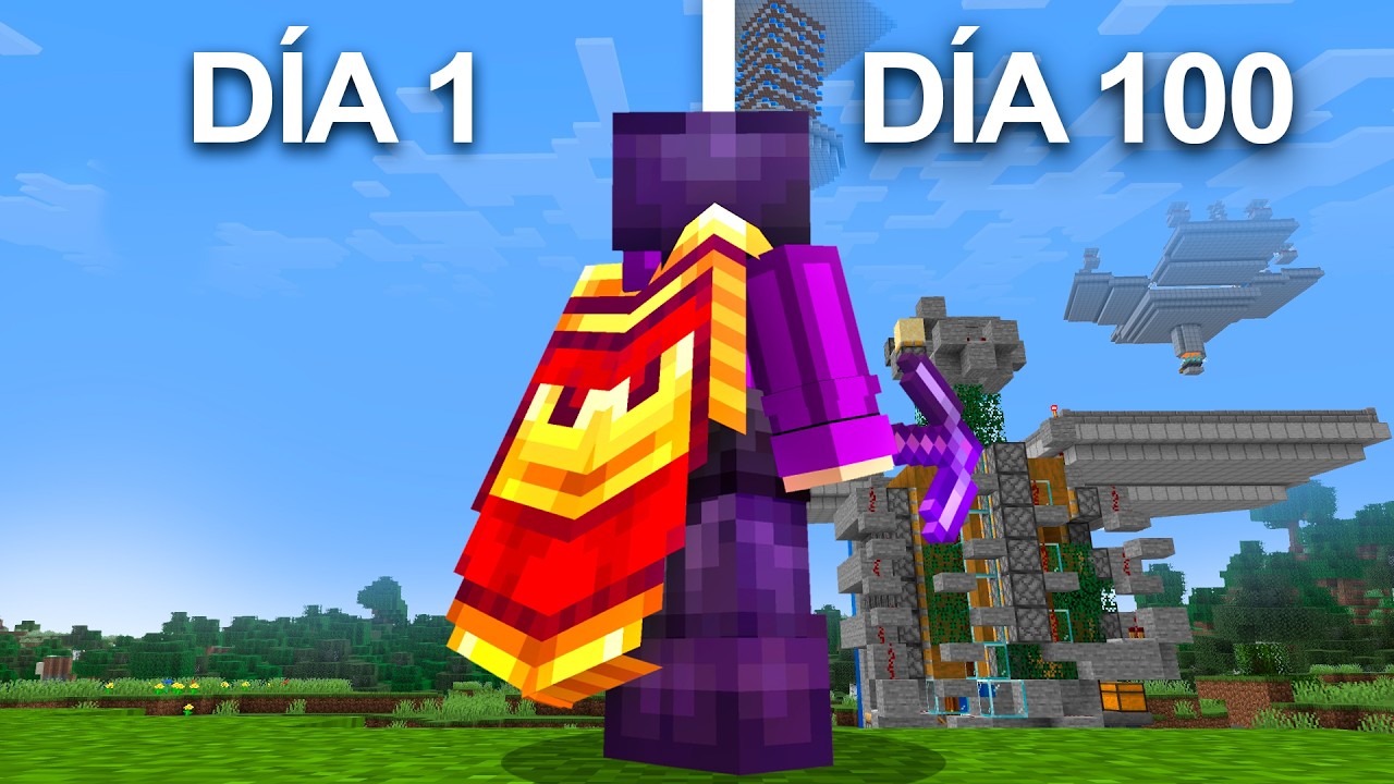 Hice las MEJORES GRANJAS de Minecraft en 100 D&Iacute;AS