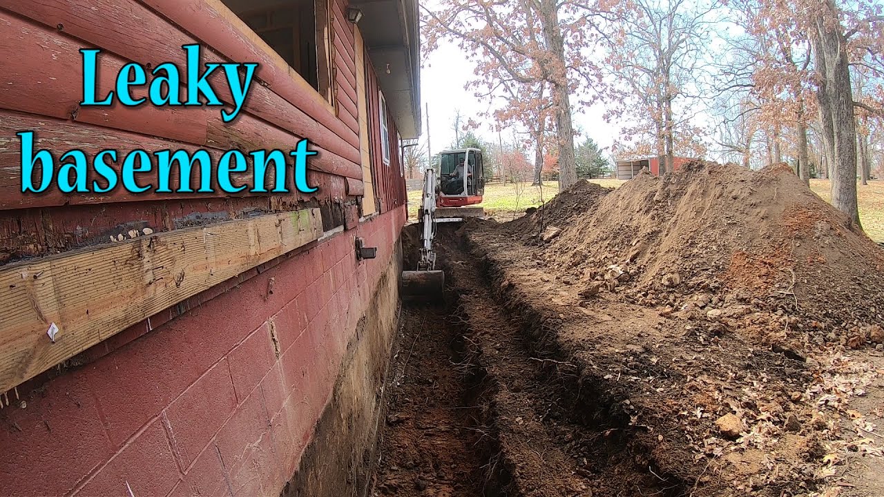 Digging For A Perimeter Drain Around An Old Leaking Basement