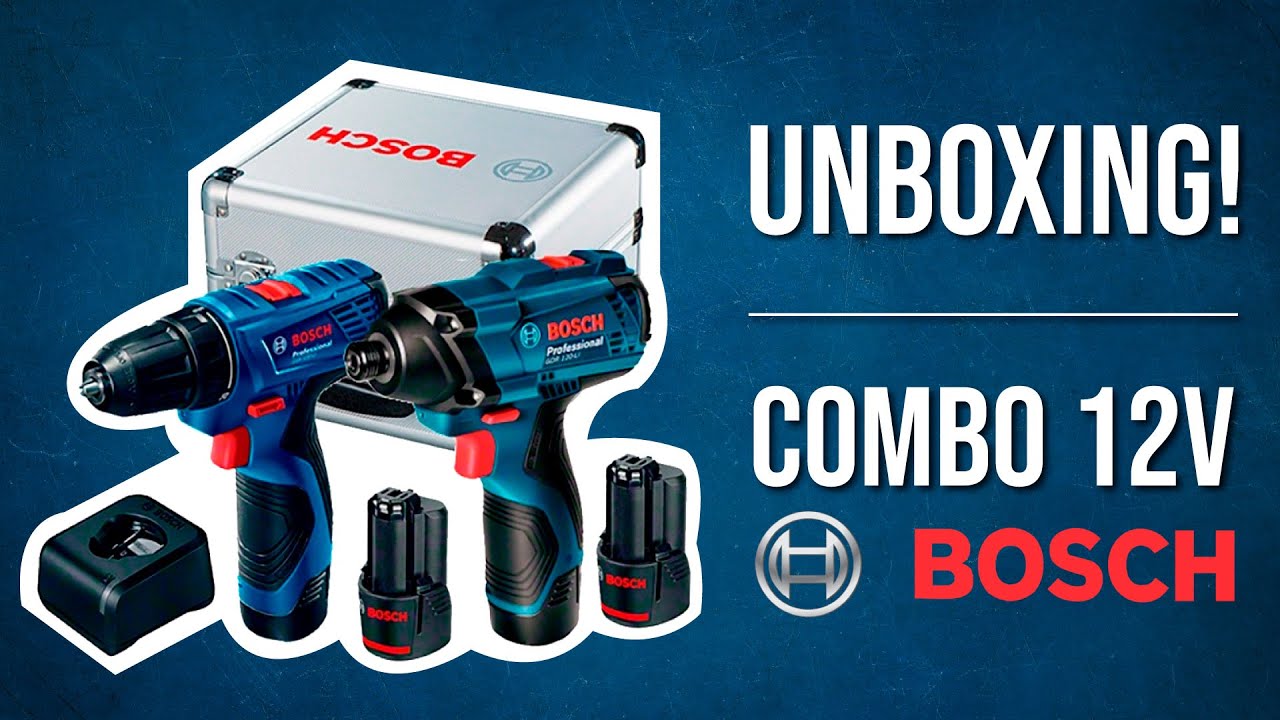 Unboxing - COMBO 12V BOSCH - Parafusadeiras GDR120-LI e GSR120-LI