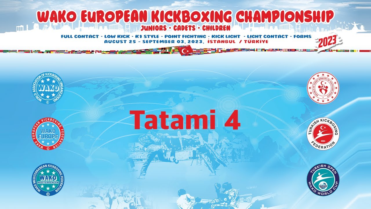 Tatami 4 Thursday Afternoon WAKO European Championships 2023