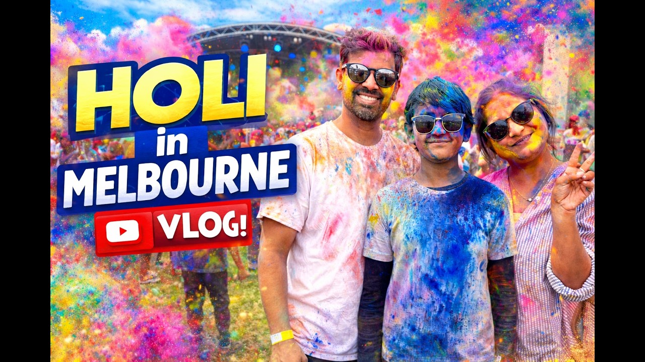 How Indians Celebrate Holi in Melbourne 🇦🇺 | Colors, Food & Dance Vlog