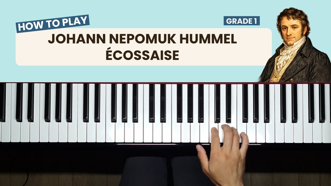 Johann Nepomuk Hummel - Écossaise in C major, Op. 42 No. 5 | Piano Tutorial + Sheets