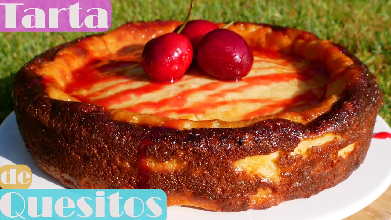 MUY FÁCIL: TARTA de QUESITOS 😍🍰🤤 torta o pastel de queso al horno rápido y delicioso😍🍰🤤 Receta # 592