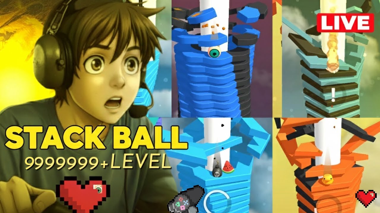 Stack Ball Live 🎮❤️ Part 66 ! #live #stackballlive #shortslive