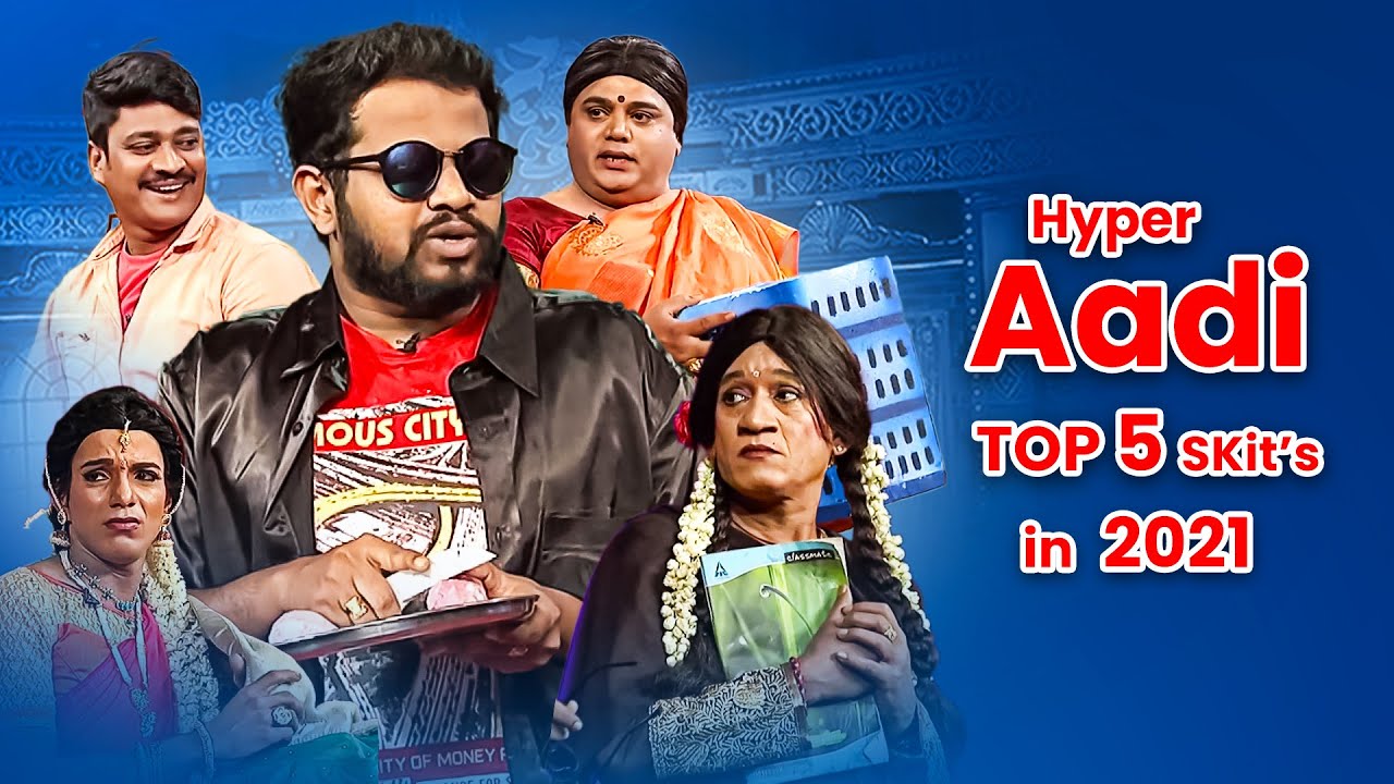Hyper Aadi Top 5  Skits in 2021 | Jabardasth | 14th September 2023 | Hyper Aadi, Naga Babu, Roja