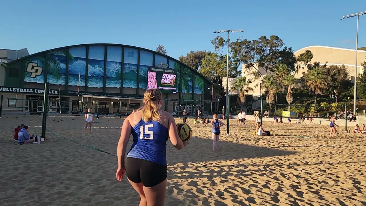 MBHS Girls Beach Volleyball Zia & Callie vs SLO 7
