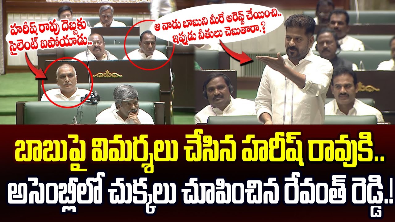 ఆ నాడు బాబుని అరెస్ట్ మీ పని కాదా.? హరీష్ రావుకు రేవంత్ రెడ్డి దిమ్మతిరిగే కౌంటర్.!#tsassembly | JMP