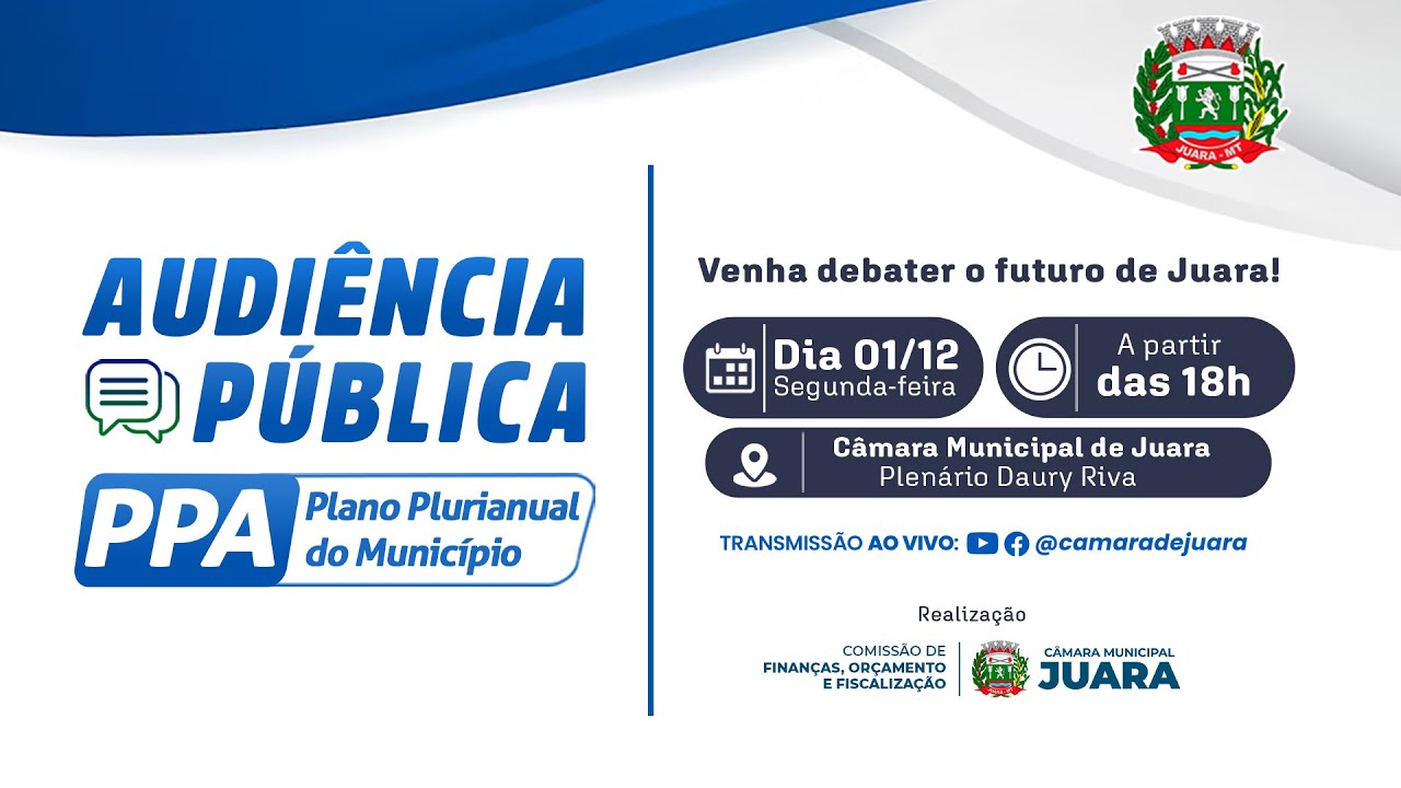 AUDIÊNCIA PÚBLICA SOBRE O PLANO PLURIANUAL (PPA) 2026–2029