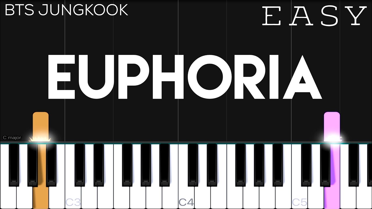 BTS Jungkook - Euphoria | EASY Piano Tutorial