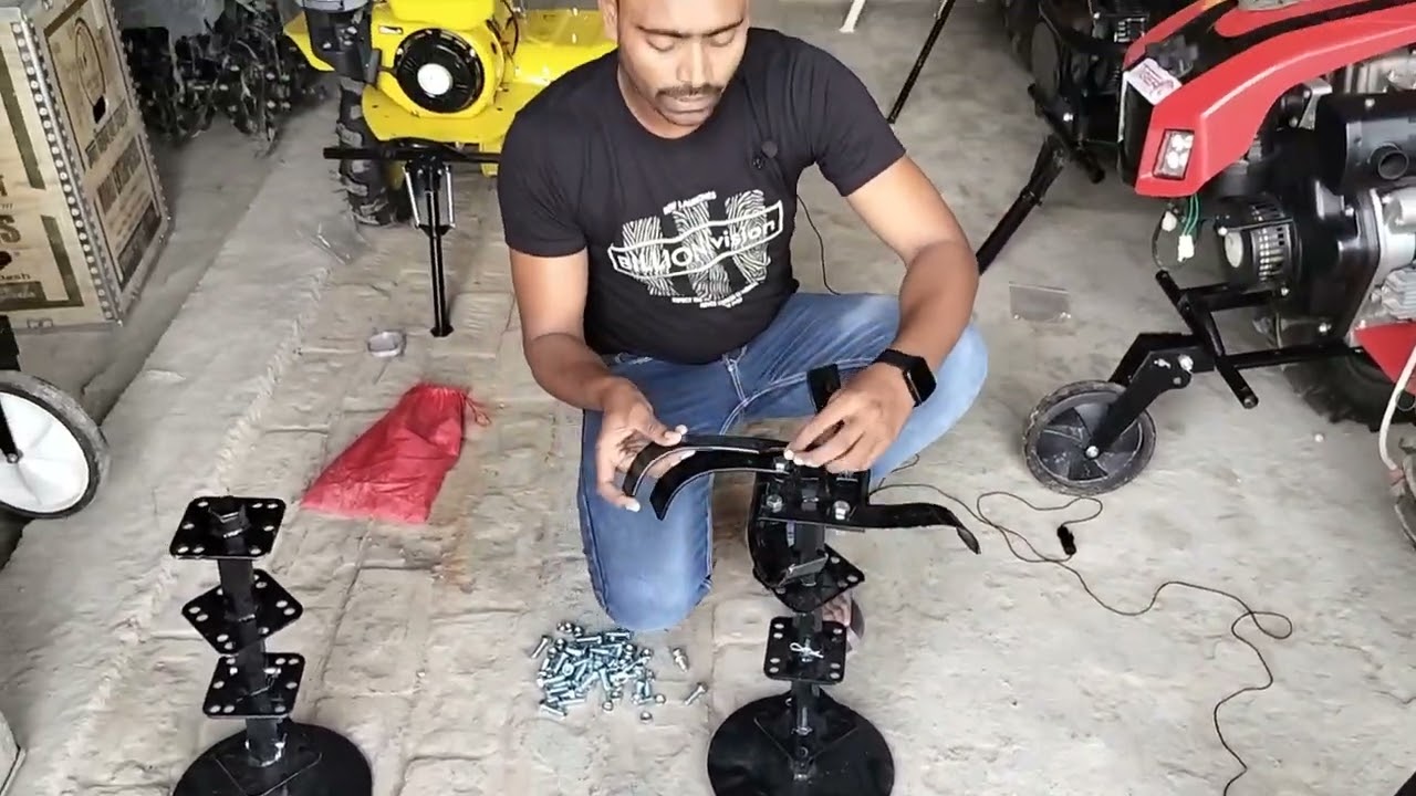 अब होगा एक बार में रोटावेटर सेट//power tille/weeder/blade full fitting unnat kisan