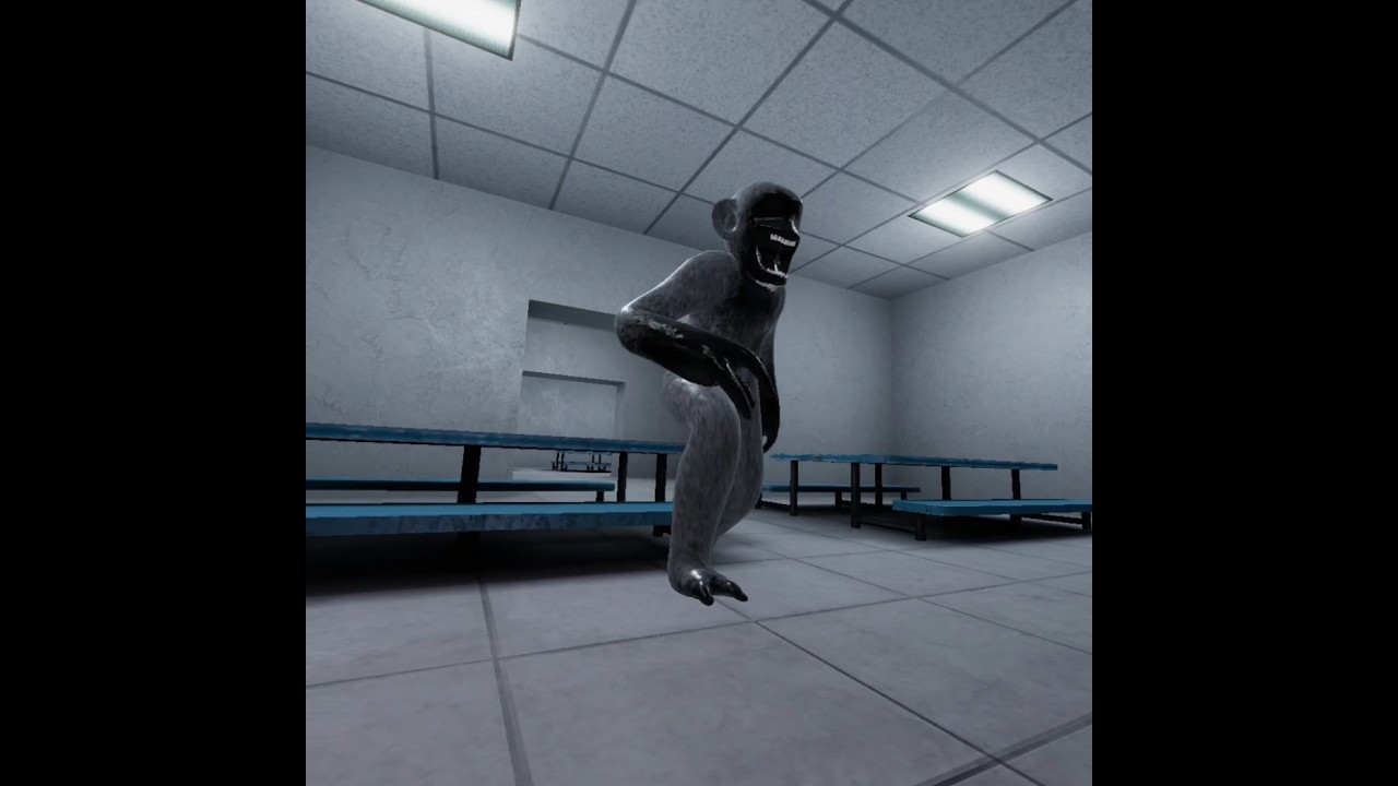 Zombie Monkey Monster in Lethal Ape #vr #vrgaming #gorillatag #scarybaboon #roblox #oculus #meta