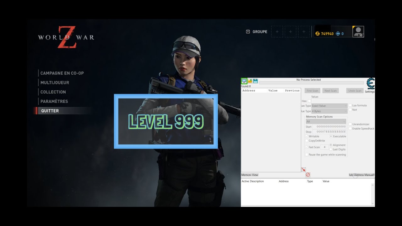 WORLD WAR Z HACK XP LEVEL 999 CHEAT