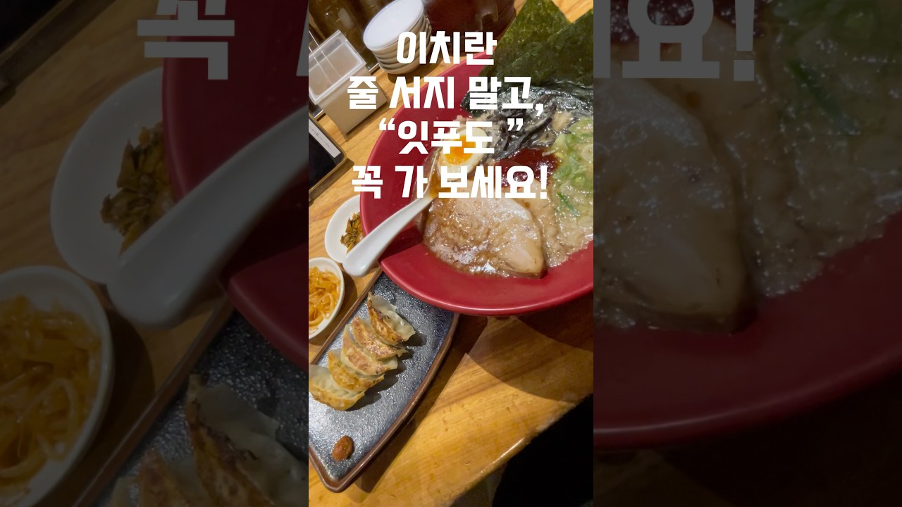 일본 현지인 추천 라멘집 잇푸도!🍜🥢(一風堂)