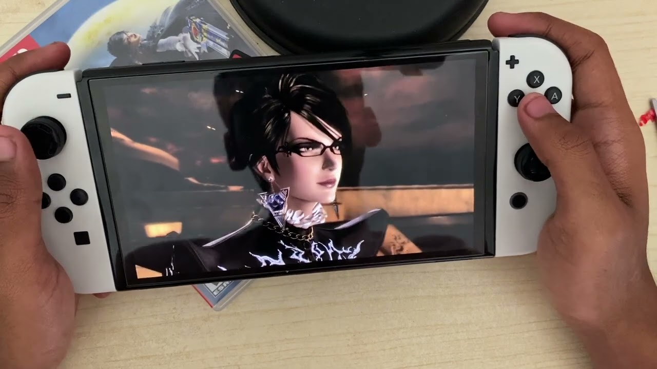 First Time Unboxing and Playing Bayonetta 2 on Nintendo Switch OLED