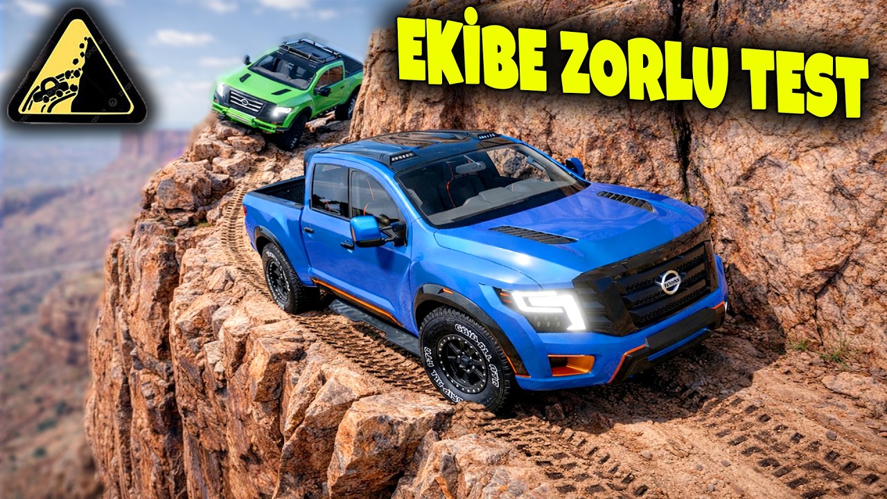 UÇURUMUN DİBİNDE EKİBE ZORLU TEST OFF-ROAD ZAMANI / BeamNG.drive