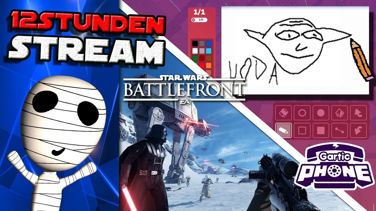Star Wars Battlefront, Gartic Phone | Part 3/3 🔴 12 Stunden Stream Live [deutsch]