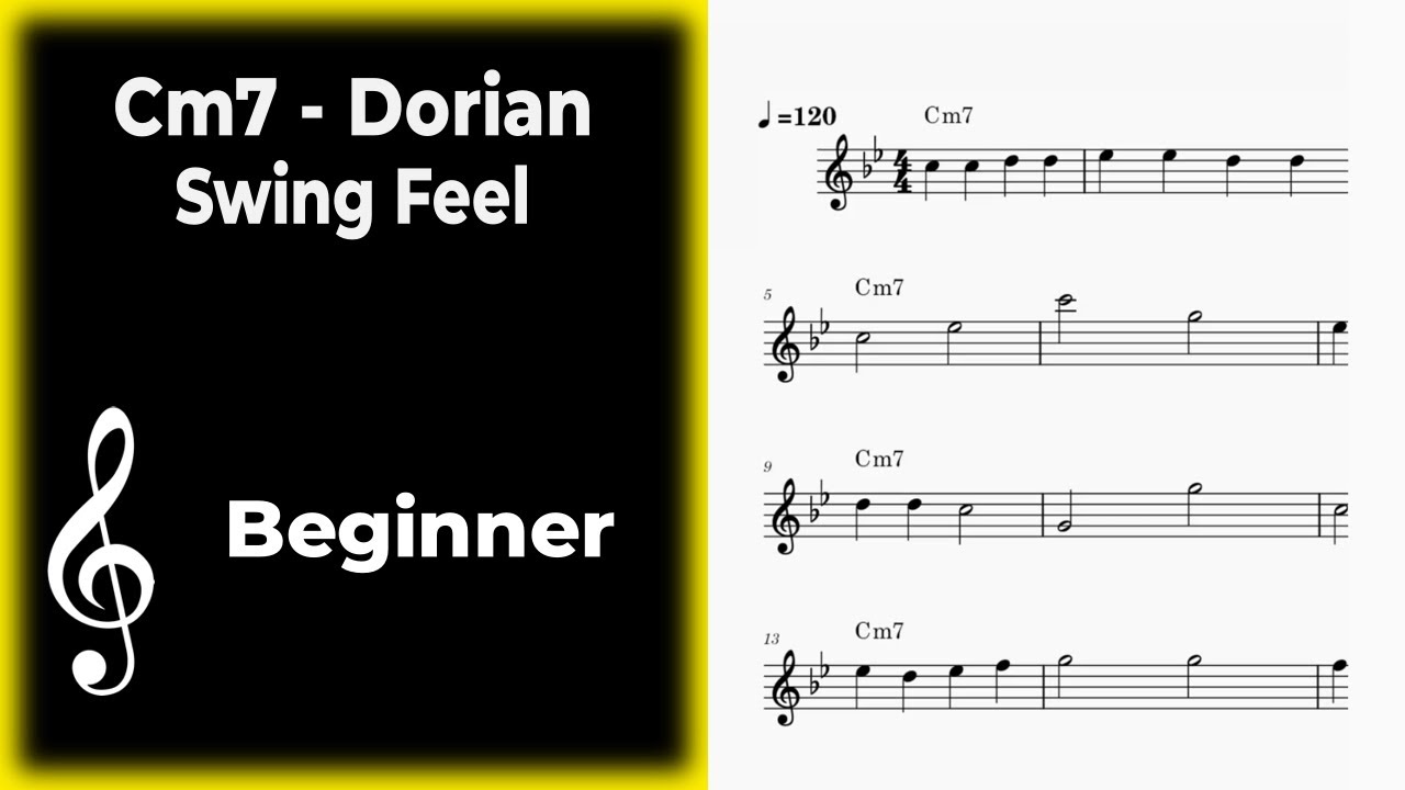 Reading Practice - Cm7 Swing Feel - Beginner