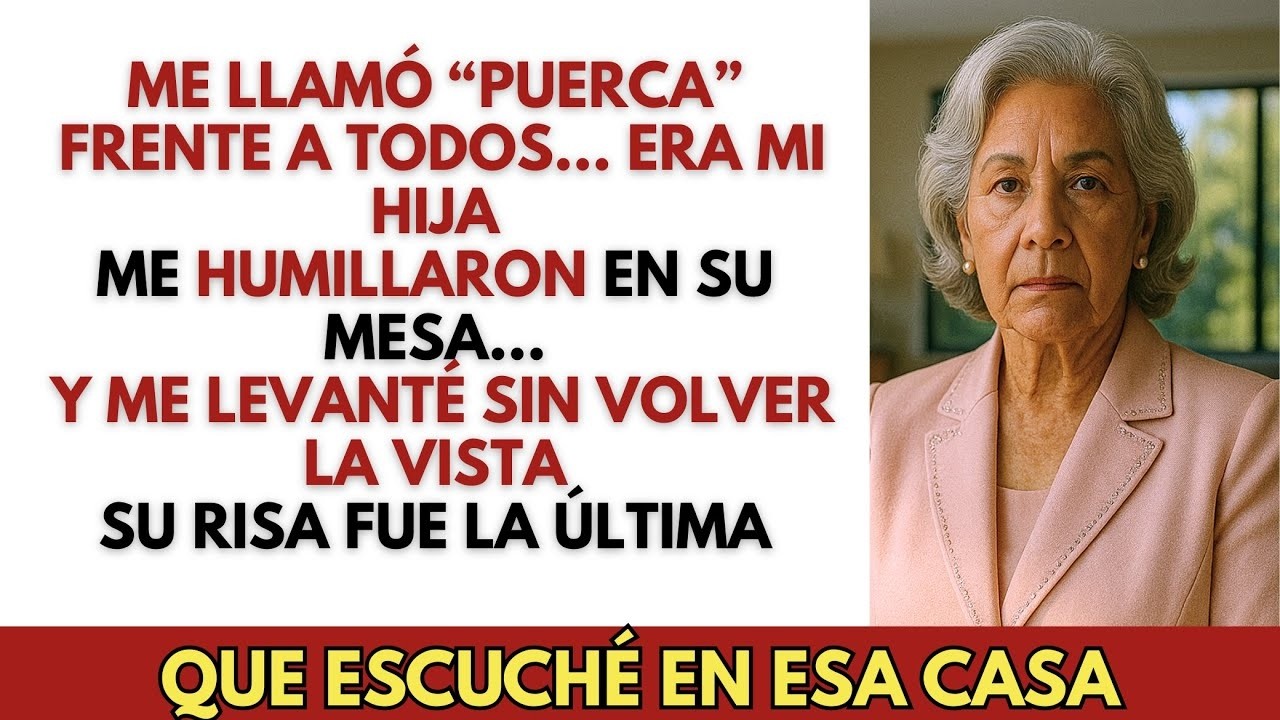 ＂Comes como una puerca＂, me gritó mi hija antes de echarme de su casa, así que le di una