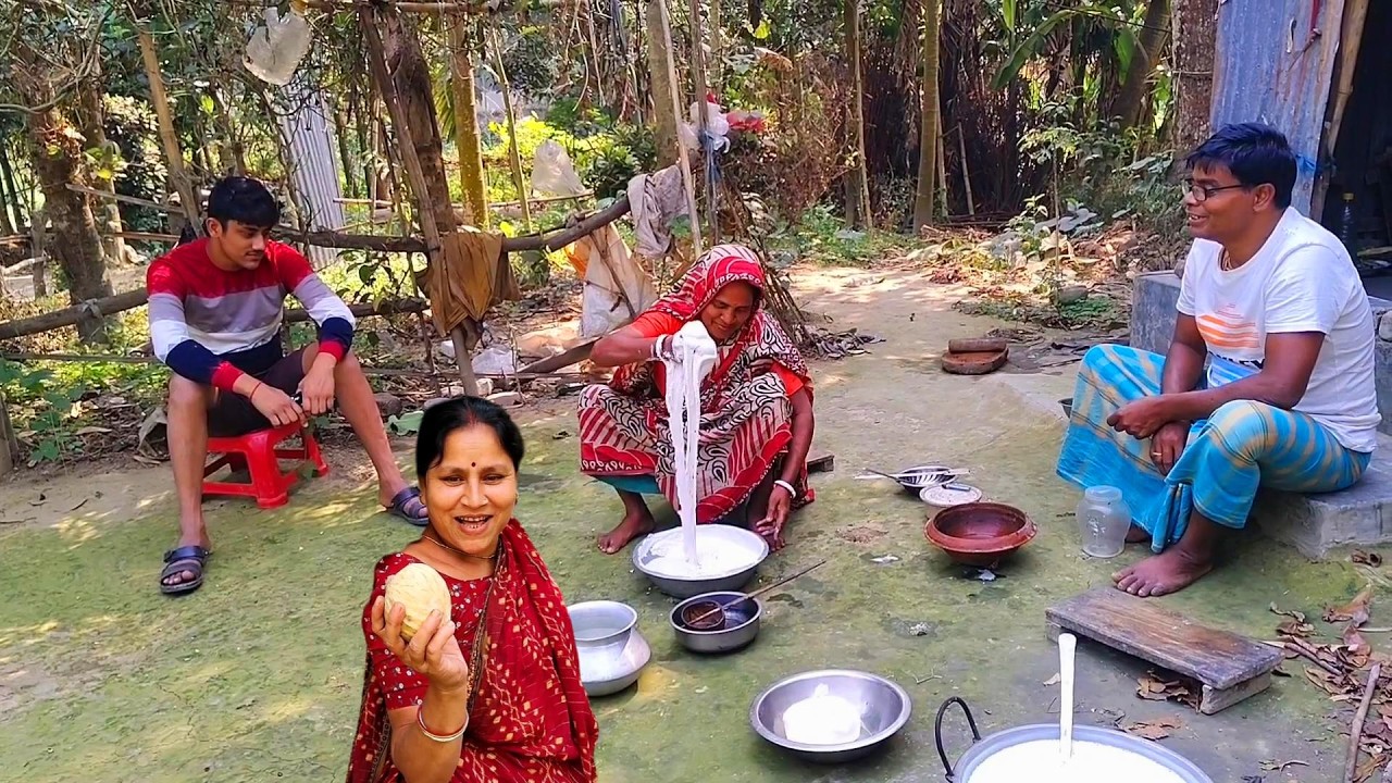 পিঠা কাকে বলে//দিদি আজকে দারুন পিঠা বানালো//simple  village cooking vlog