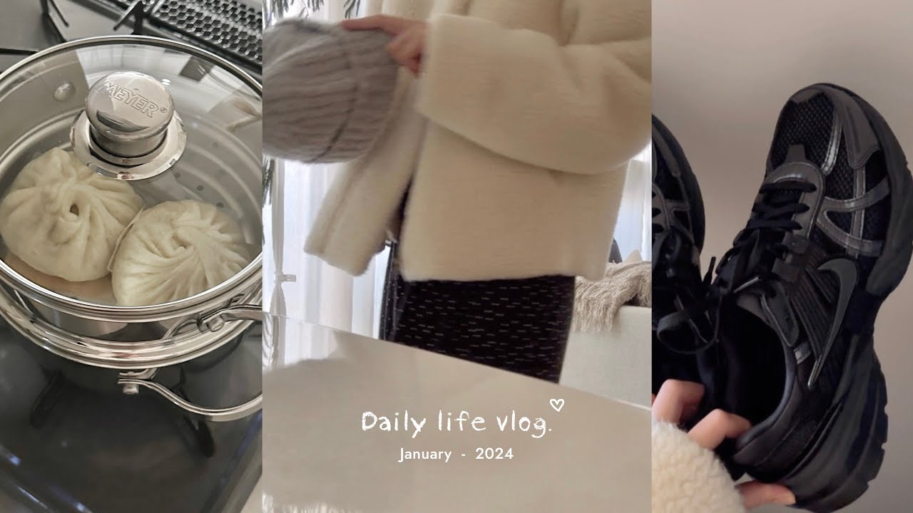 vlog. 冬休みと出勤日☃️新しいスニーカー,映画館🎬iHerb購入品,自炊記録👩🏼‍🍳✧ 社会人の日常ブイログ.
