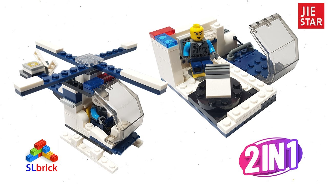 Jie Star City Air Reconnaissance Aircraft  20035-4 | 2 in 1 Alternate | Speed Build | SLbrick