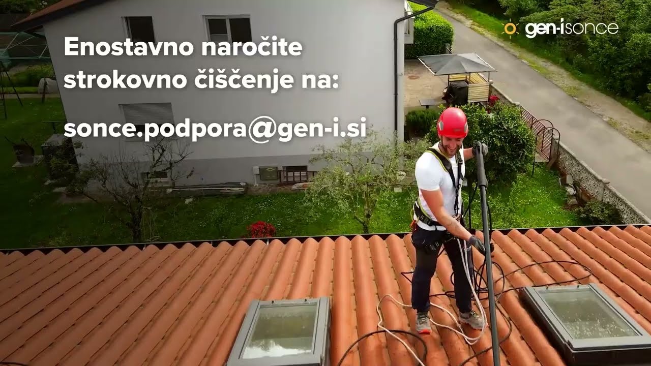 Či&scaron;čenje sončne elektrarne I GEN-I Sonce