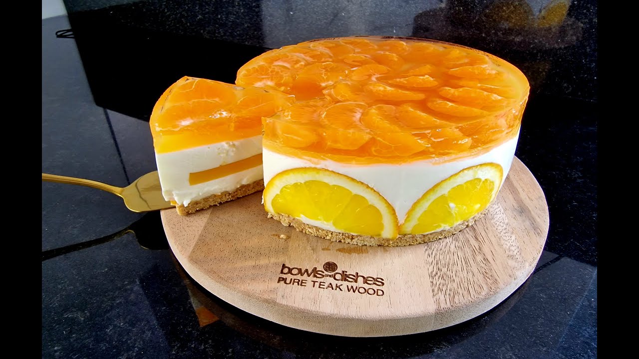 No Bake Yoghurt Orange Cheesecake/ No Oven Cheesecake Recipe