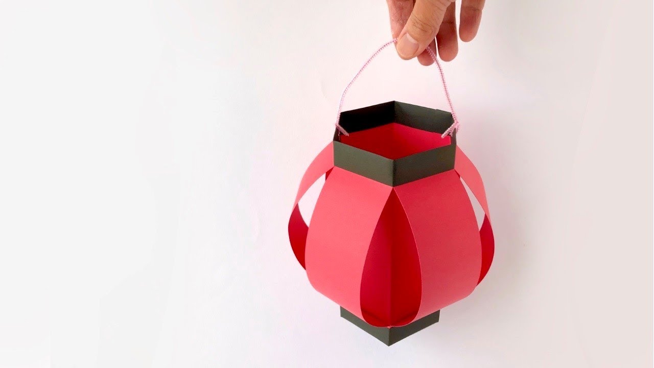【画用紙・ペーパークラフト】モールをつけたまま折りたためる画用紙提灯2020