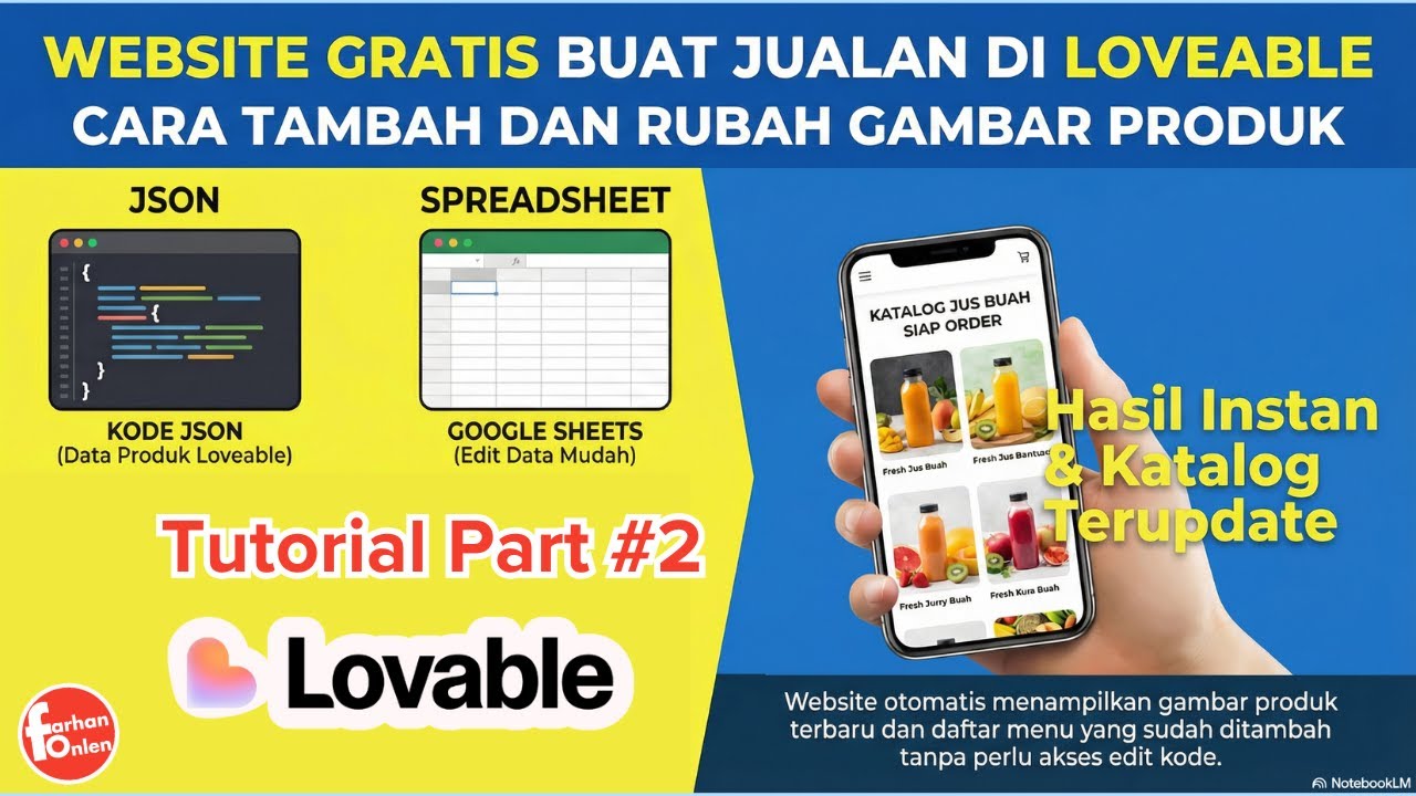 Website Gratis Buat Jualan di Lovable: Cara Tambah & Edit Gambar Produk (Part 2)  @FarhanOnlen #ai