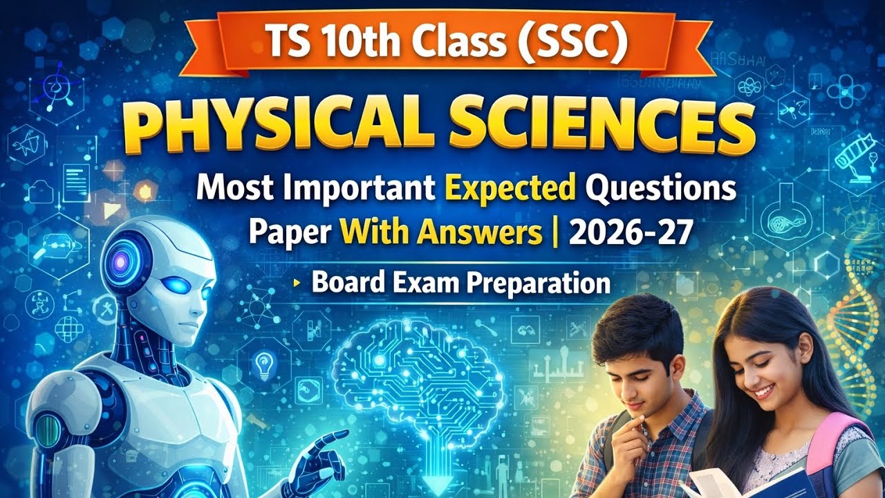 TS 10th Class (SSC) |Physical Science | Most Important Expected Question Paper with Answers| 2026-27