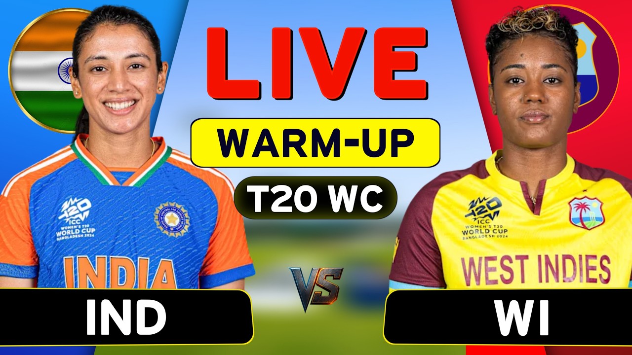 🔴Live: India W vs West Indies W World Cup Warm Up Match Live | WI vs IND Match |  Fan Commentary